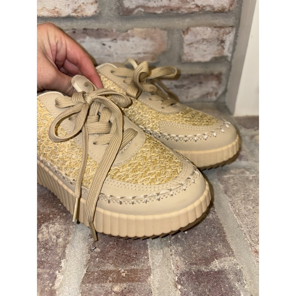 UnionBay Ladies Sz  7 Cream Crotchet Trainers With Chunky Platform Tennis Shoes